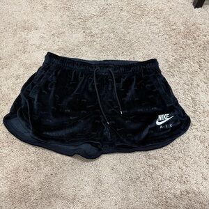 Nike Air Women's Black Velour Shorts, Size L